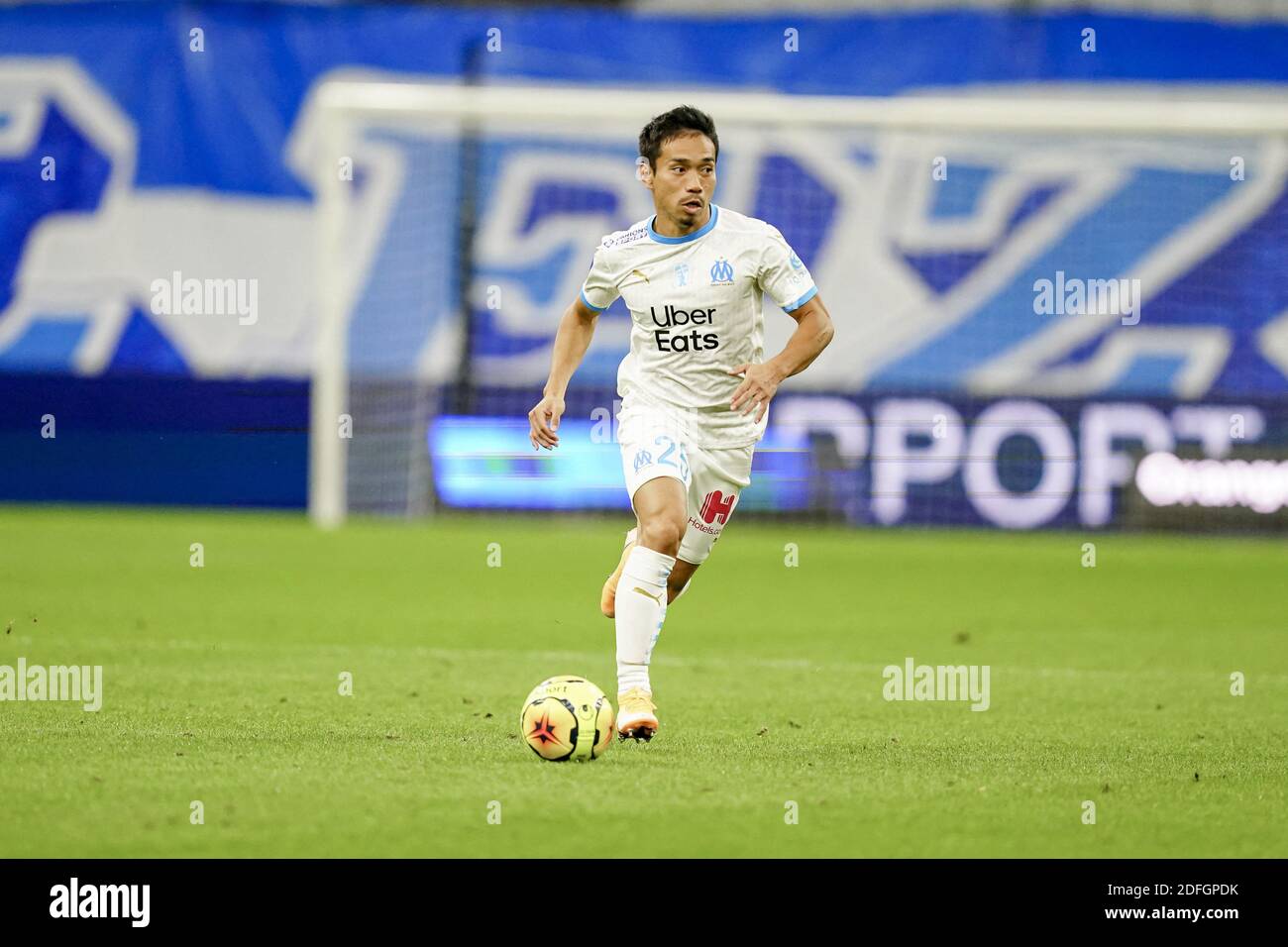 Yuto Nagatomo plays his first latch with OM during the Ligue 1 Olympique de  Marseille (OM) vs Lille (LOSC) at the Orange Velodrome, in Marseille,  France on September 20, 2020. Photo by