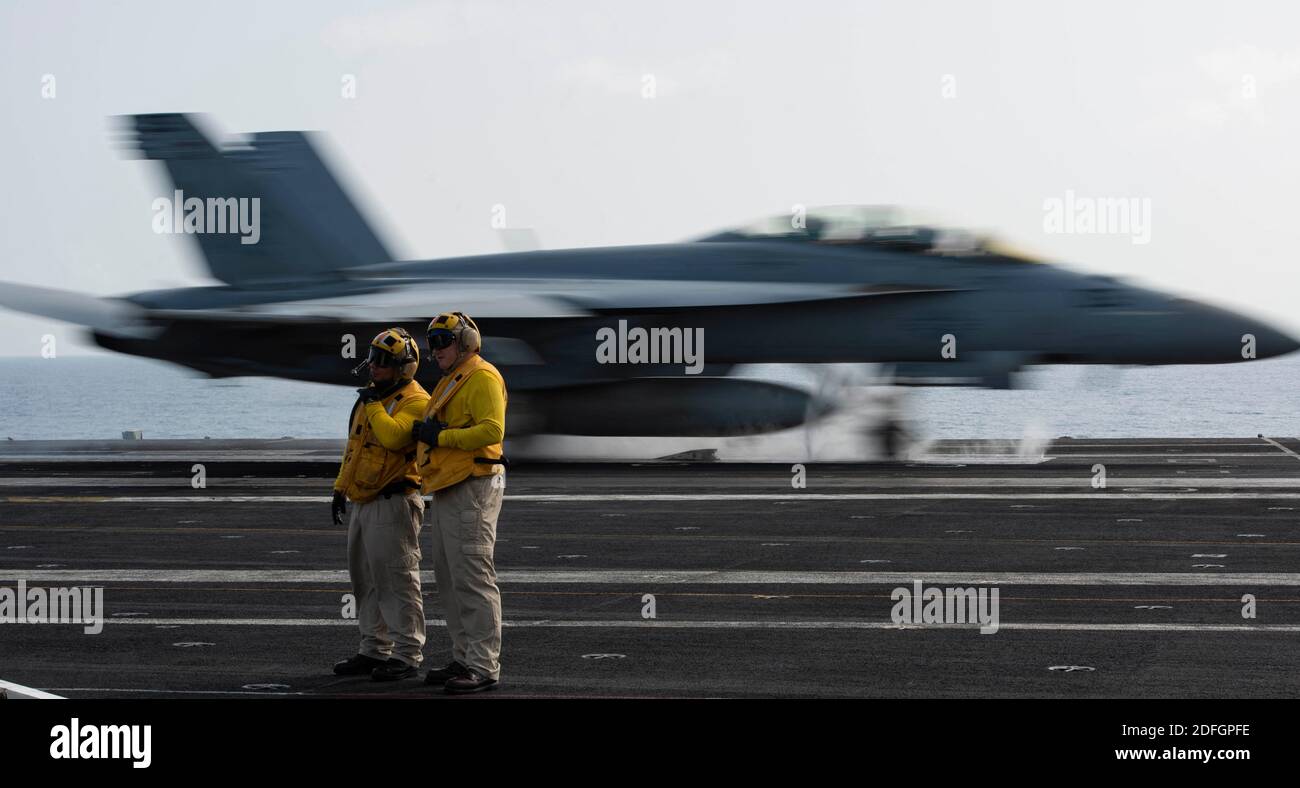 Photo dated September 3, 2020 of an F/A-18F Super Hornet, from the ...