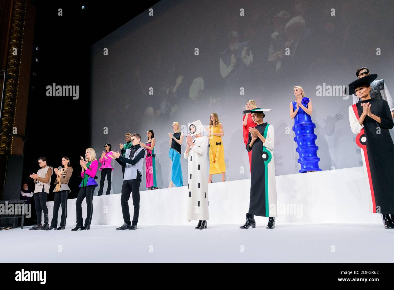 The last couture collection of Pierre Cardin and Pierre Cardin Studio  presented during the 70th anniversary of the House Pierre Cardin, as part  of the "House of Cardin" event hold on September