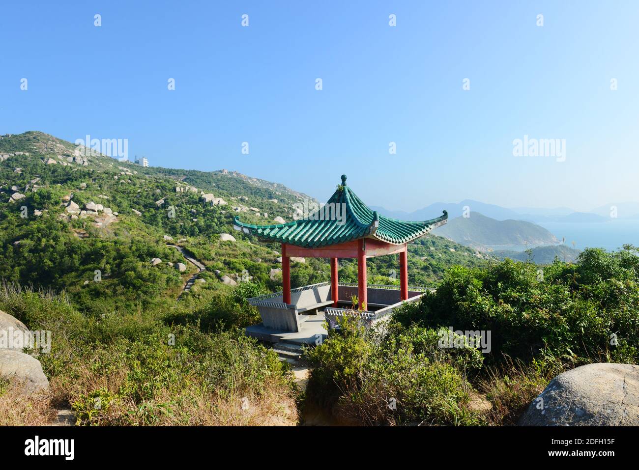 Hiking on Lamma island in Hong Kong Stock Photo Alamy