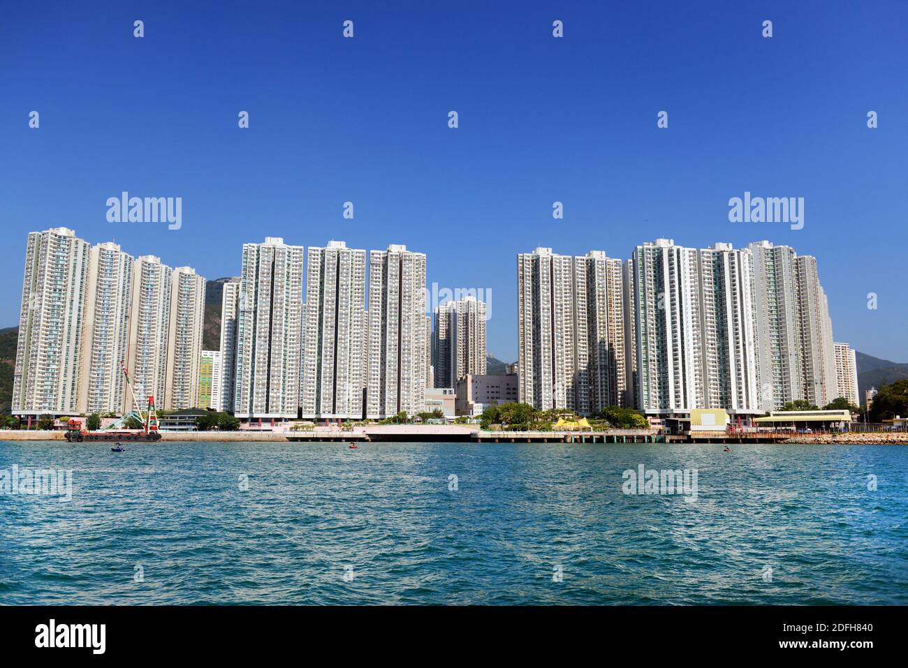 South Horizons residential complex on Ap Lei Chau island in Hong Kong. Stock Photo