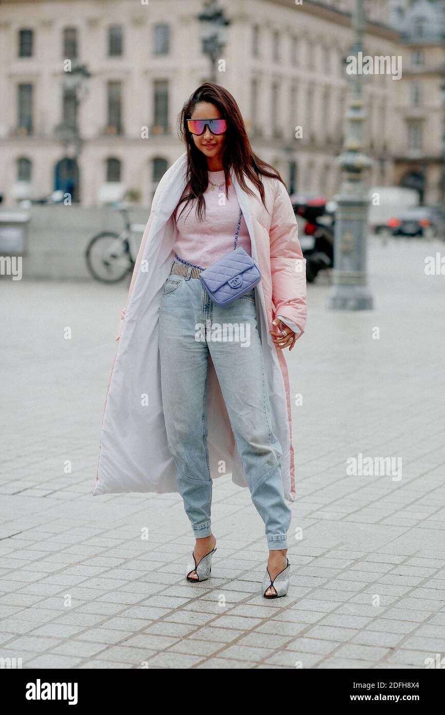 Street style, Patricia Contreras arriving at Victoria Tomas Spring Summer  2021 show, held at Place Vendome, Paris, France, on september 29, 2020.  Photo by Marie-Paola Bertrand-Hillion/ABACAPRESS.COM Stock Photo - Alamy