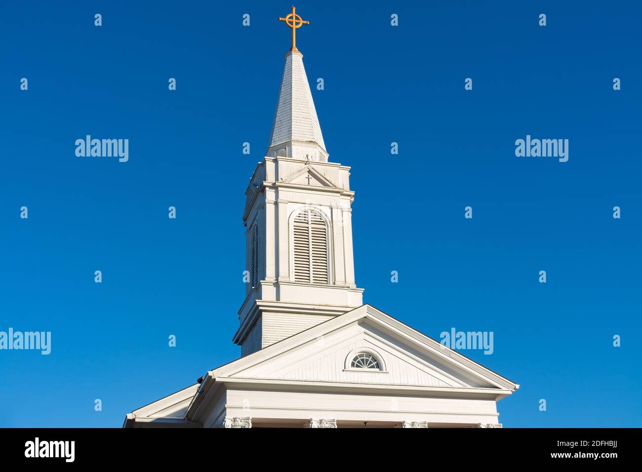 Beautiful church in small Midwest town. Geneseo, Illinois, USA Stock ...