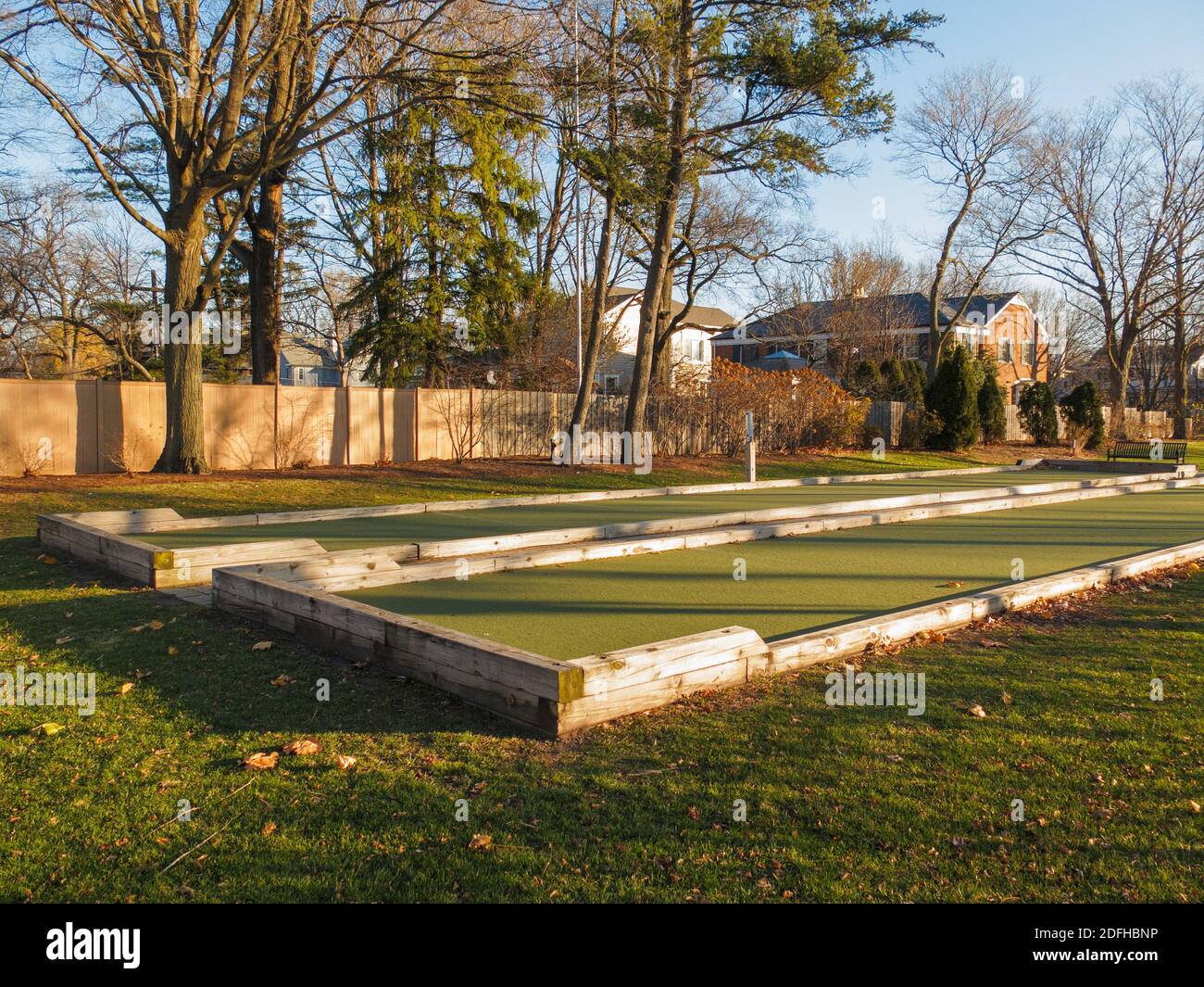 Bocce ball courts. River Forest, Illinois Stock Photo Alamy
