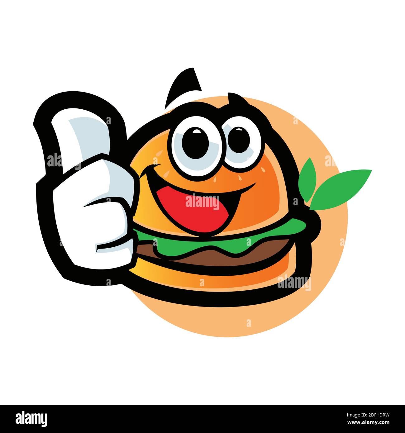 cute funny cartoon character burger vector logo design snack food sign  symbol isolated Stock Vector Image & Art - Alamy