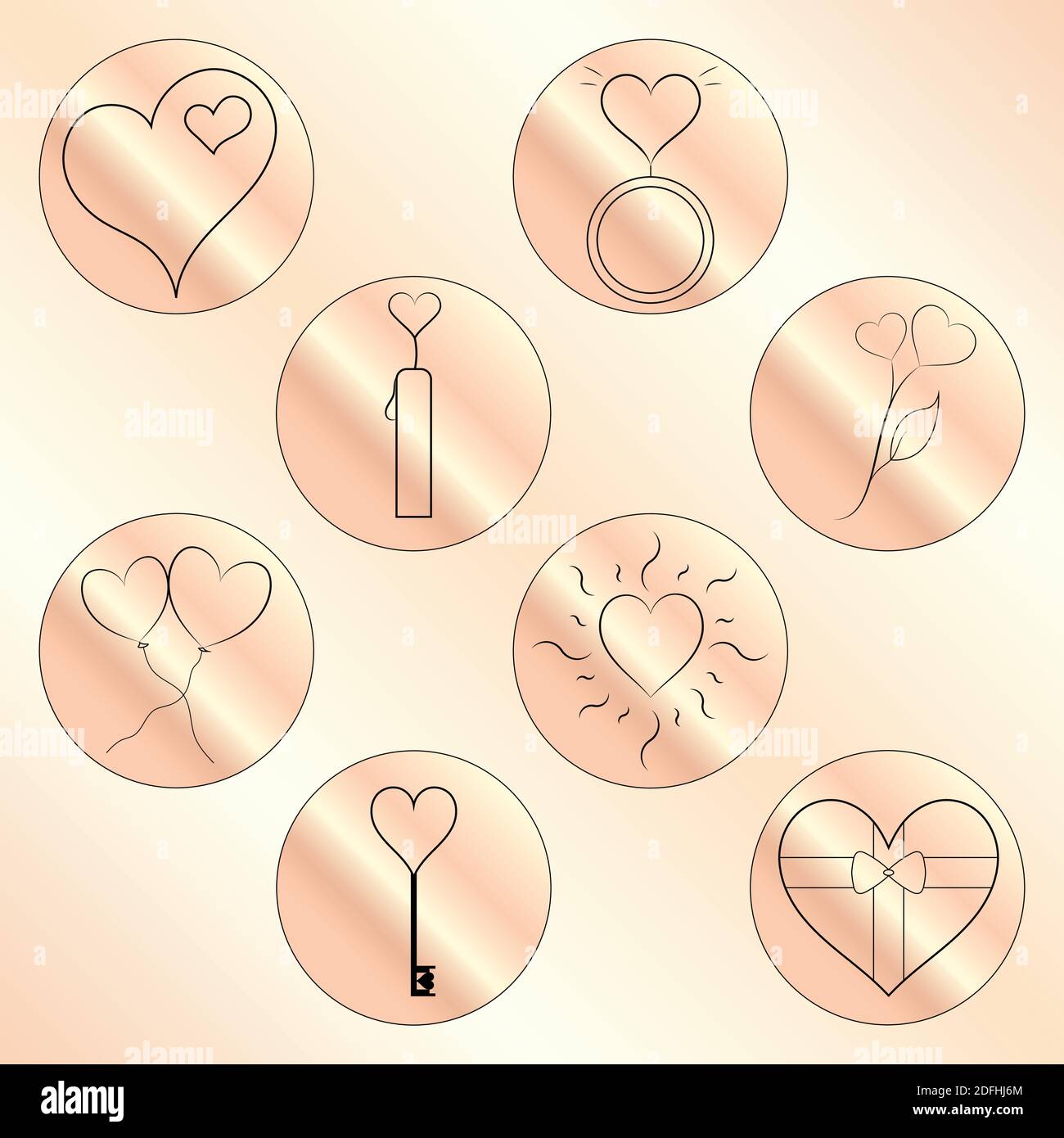 Heart Instagram highlight cover icons- vector icons- heart icons Stock  Vector Image & Art - Alamy