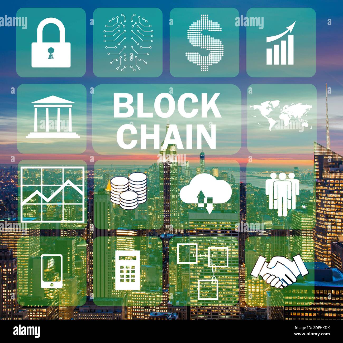 Blockchain Database Visual The blockchain concept in database management Stock Photo - Alamy