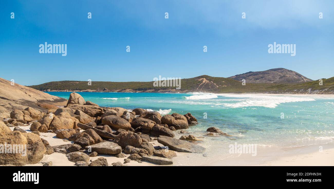 The amazing Hellfire Bay in the Cape Le Grand National Park close to Esperance in Western Australia Stock Photo