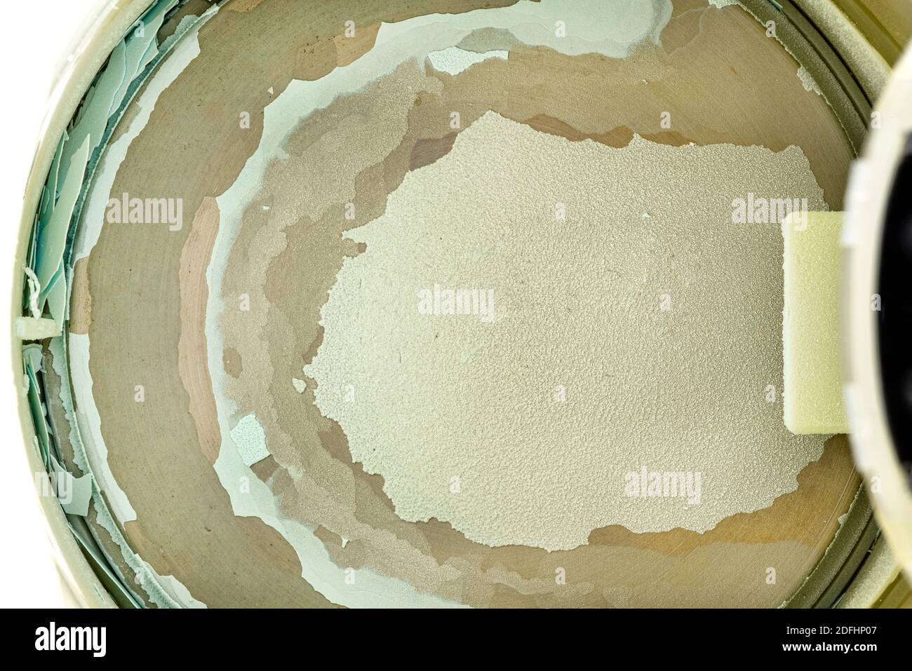 Limescale at the bottom of the kettle due to hard water, isolated on a