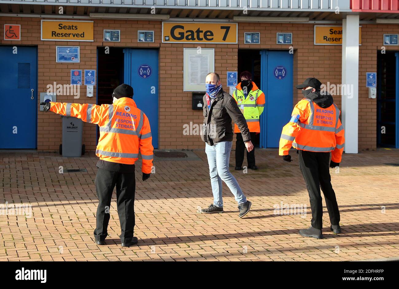 Reading fans outside the stadium ahead of the Sky Bet Championship ...