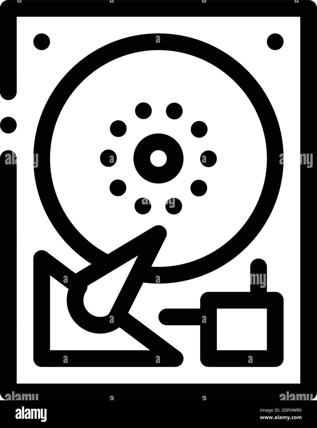 hard drive disk black icon vector illustration Stock Vector Image & Art ...