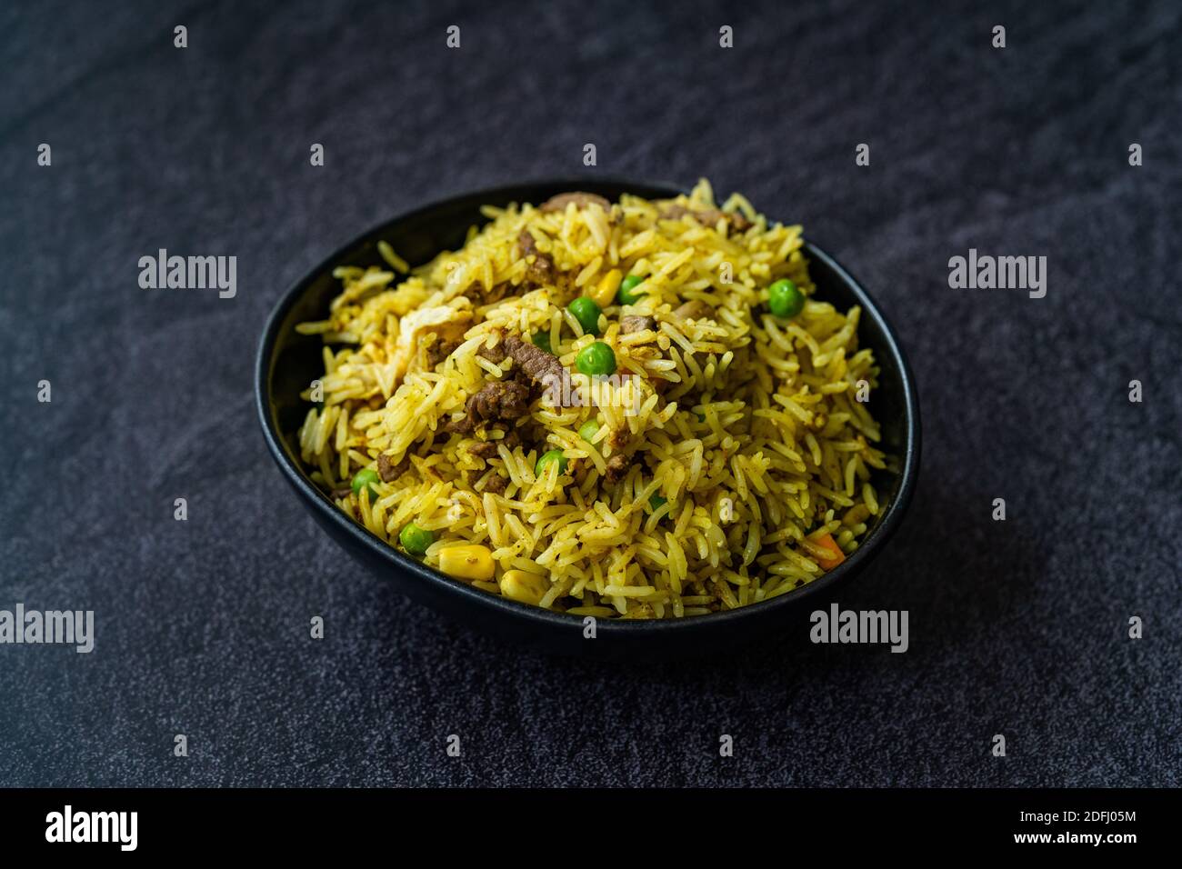 Asian Lemon Rice South Indian Turmeric Basmati Rice Garnished with