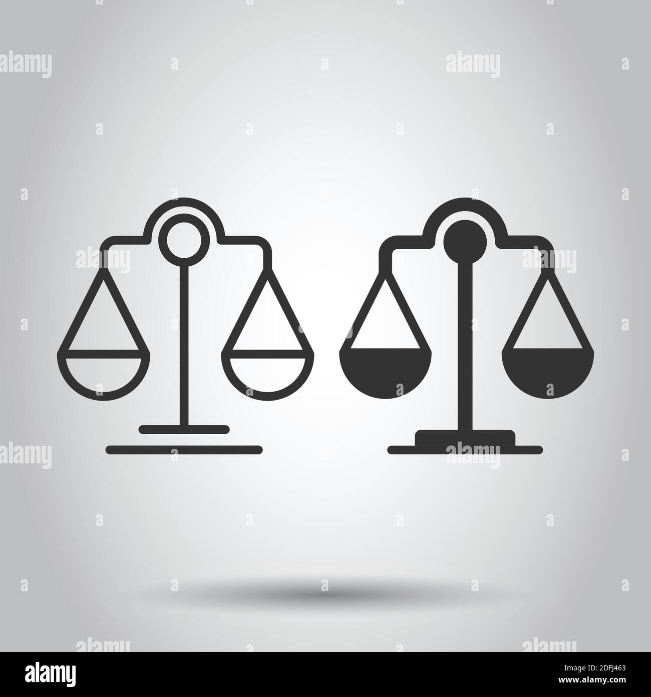 Balance. decision. justice. law. scale Icon in Thin. Regular. Bold