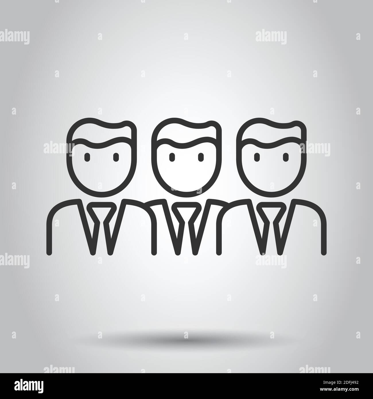 People communication icon in flat style. People vector illustration on ...