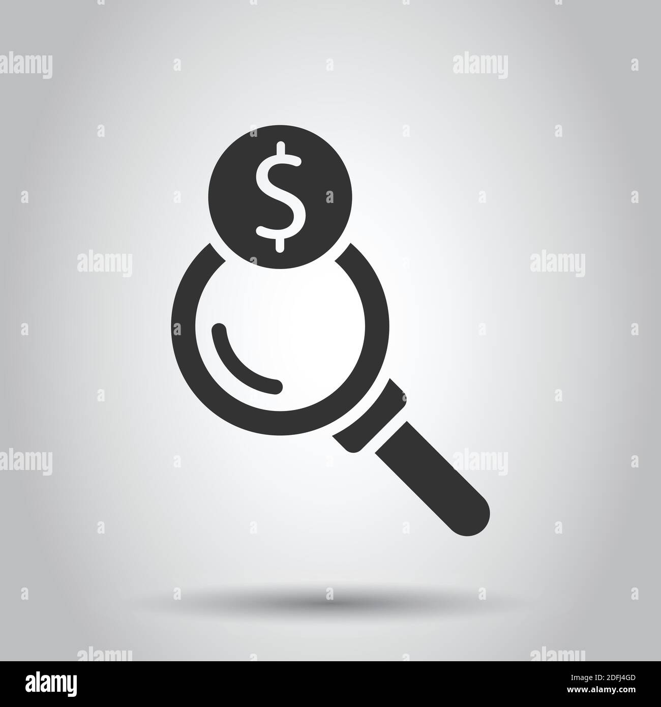 Money magnifier Stock Vector Images - Alamy