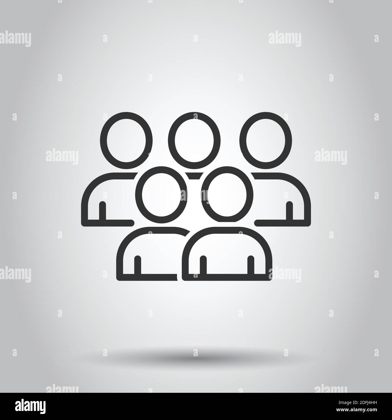 People communication icon in flat style. People vector illustration on ...