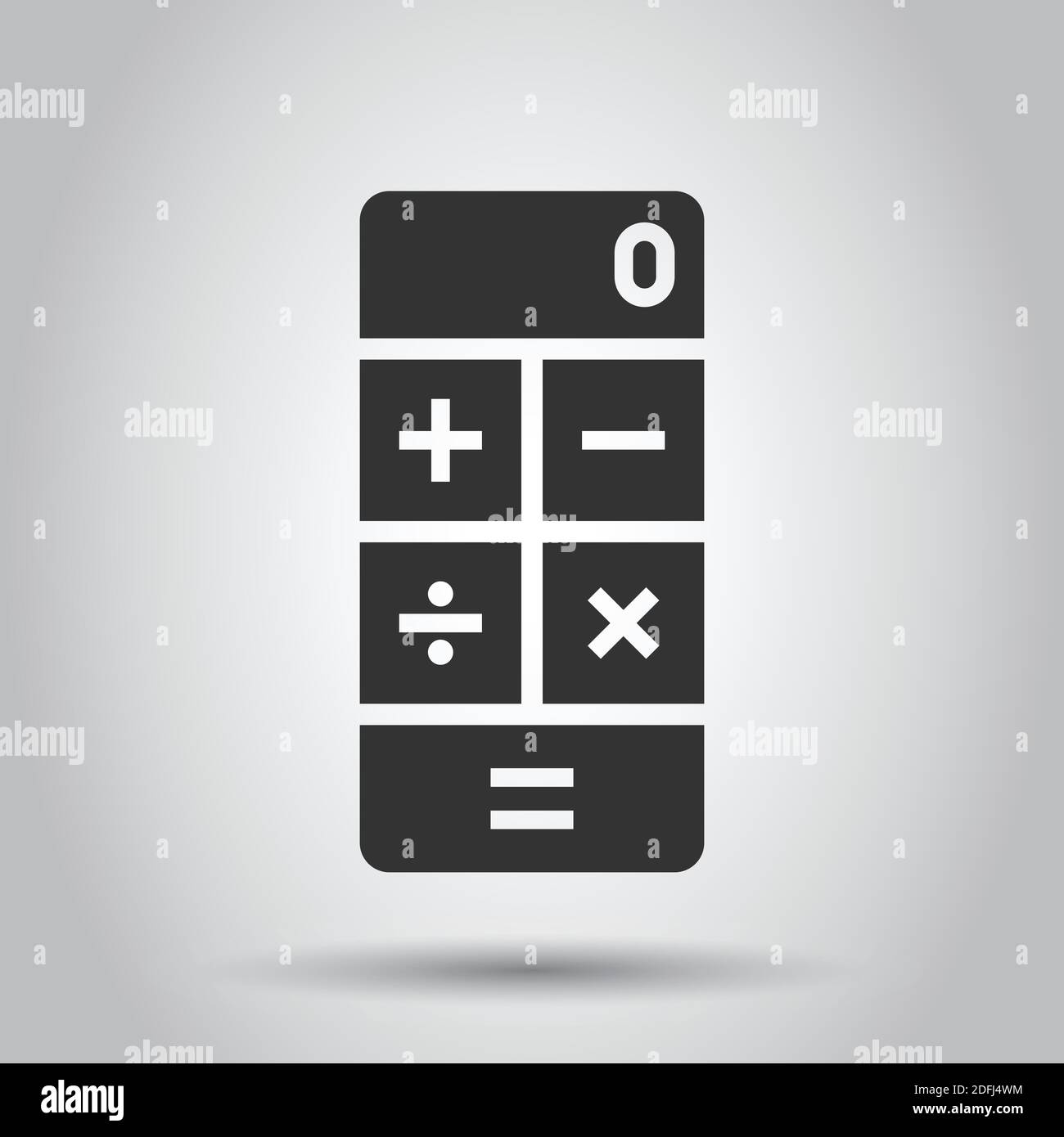 Calculator Icon In Flat Style Calculate Vector Illustration On White