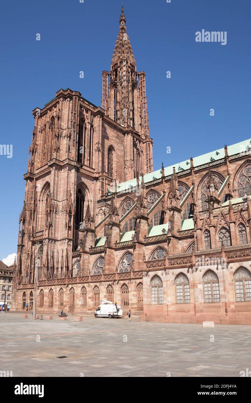 Cathedral Of Strasbourg, Alsace, France, Europe Stock Photo
