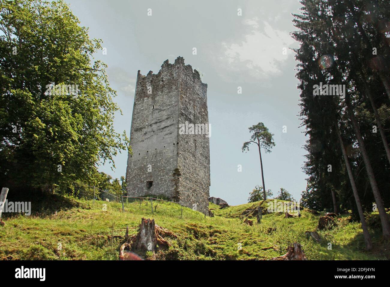 Rosegg Castle Ruins In Carinthia In Austria Stock Photo