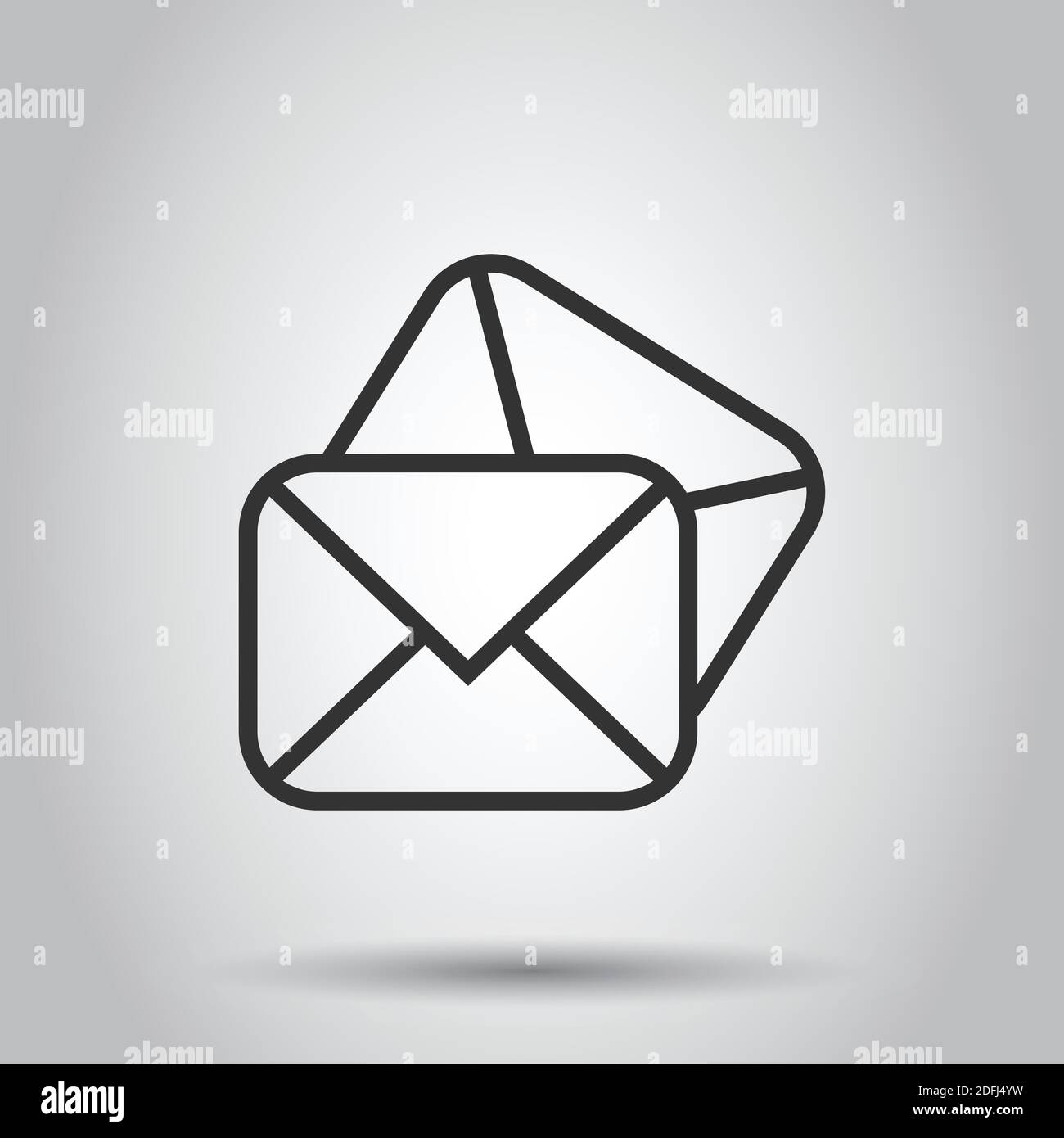 Email Message Icon In Flat Style Mail Document Vector Illustration On White Isolated Background Message Correspondence Business Concept Stock Vector Image Art Alamy