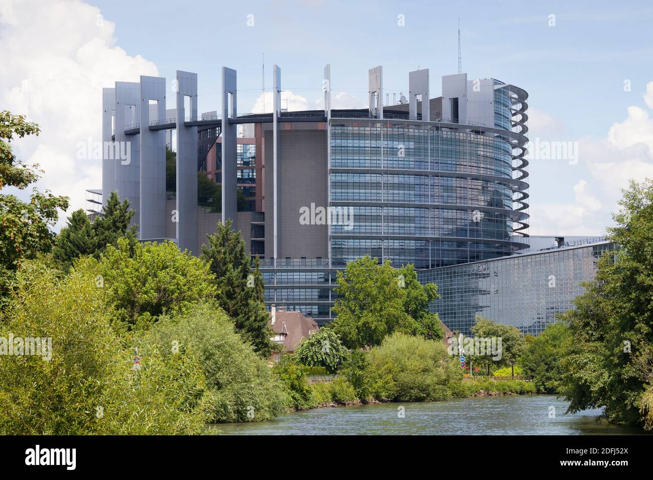 European Parliament, Strasbourg, Alsace, France, Europe Stock Photo
