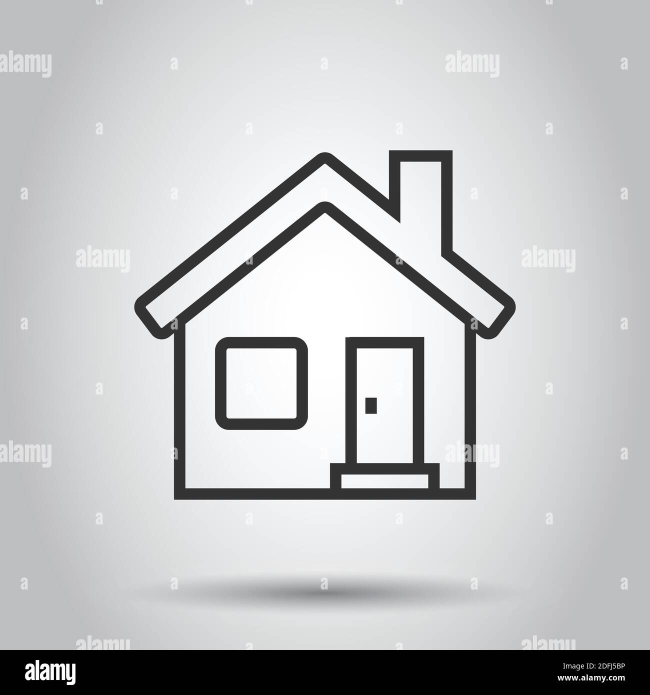 Building icon in flat style. Home vector illustration on white isolated ...