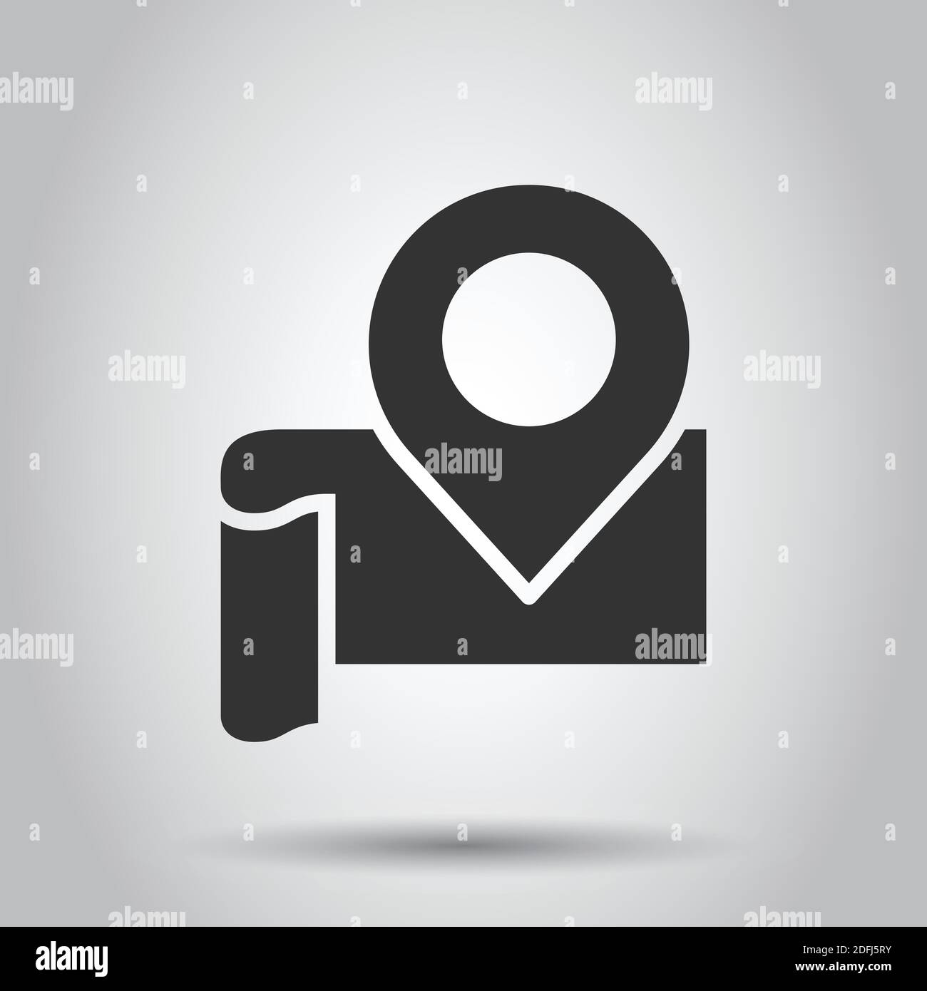 Map pin icon in flat style. gps navigation vector illustration on white ...