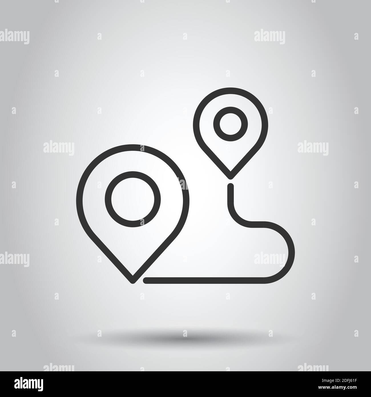 Map pin icon in flat style. gps navigation vector illustration on white ...