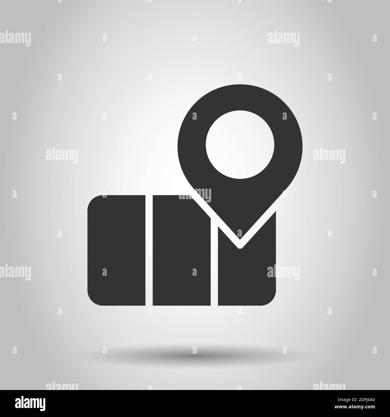 Map pin icon in flat style. gps navigation vector illustration on white ...