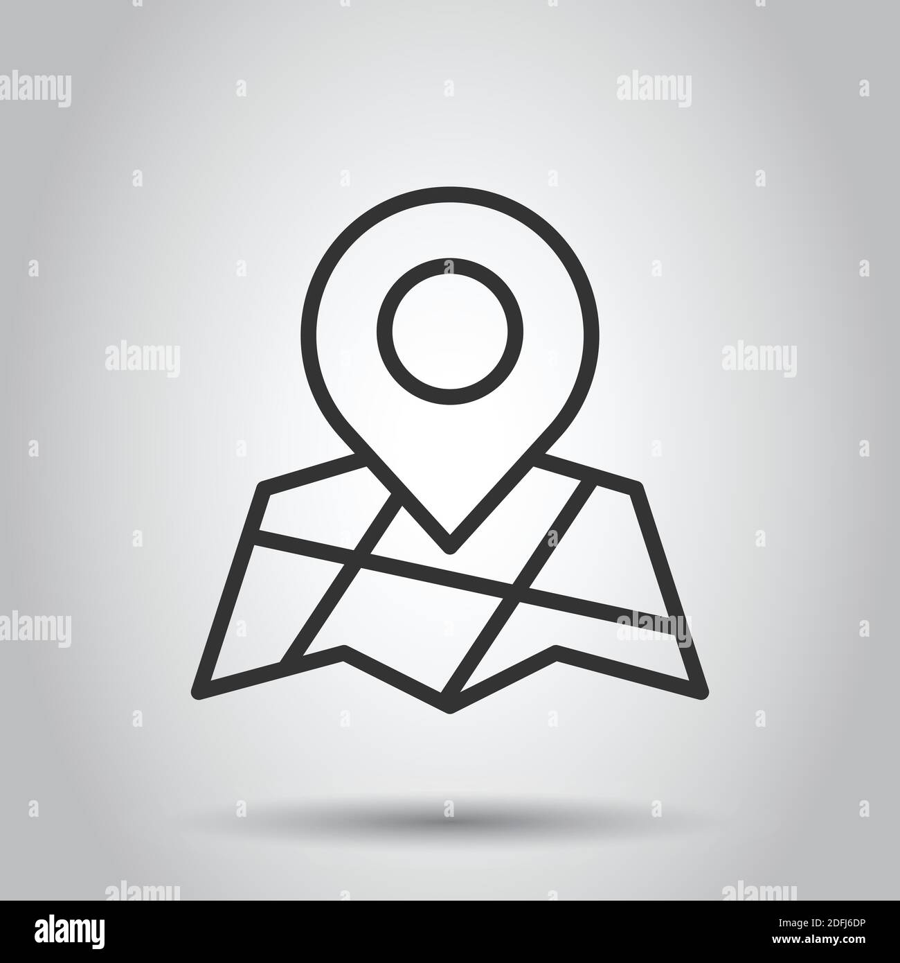 Map pin icon in flat style. gps navigation vector illustration on white ...