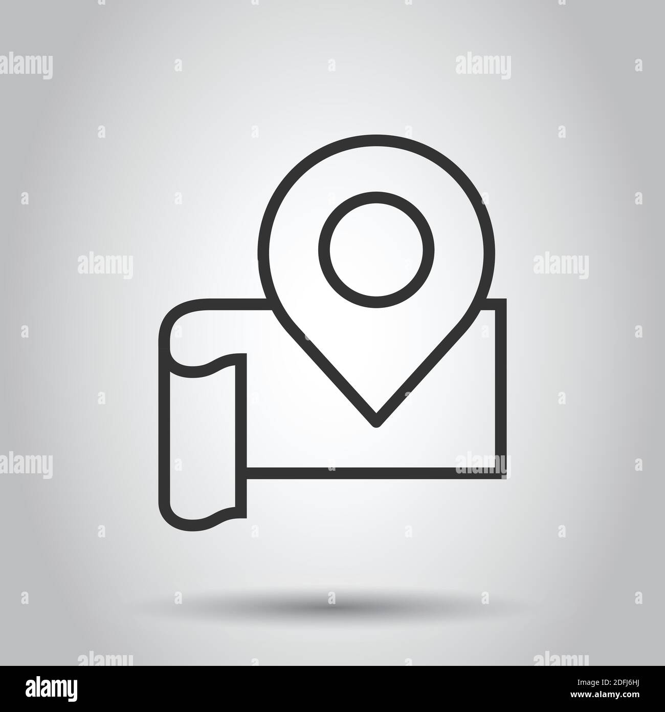 Map pin icon in flat style. gps navigation vector illustration on white ...