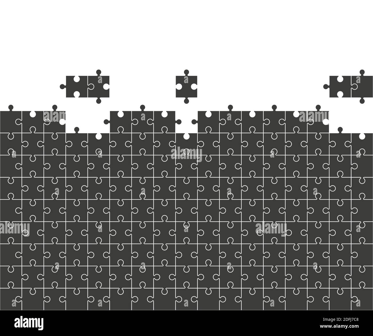 Vector illustration. Jigsaw Puzzle Putting the pieces Stock Vector