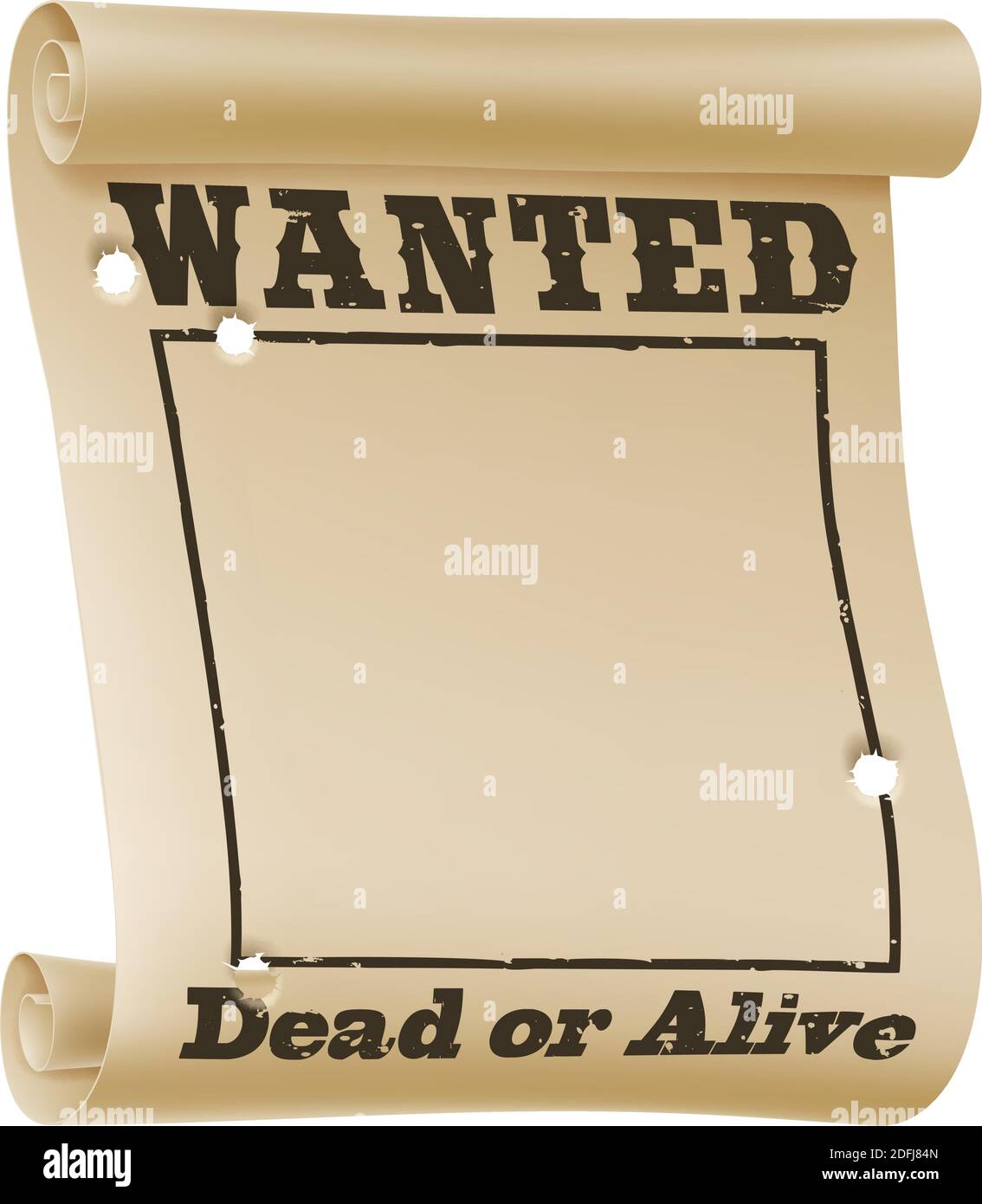 Wanted Poster Background Sign Stock Vector