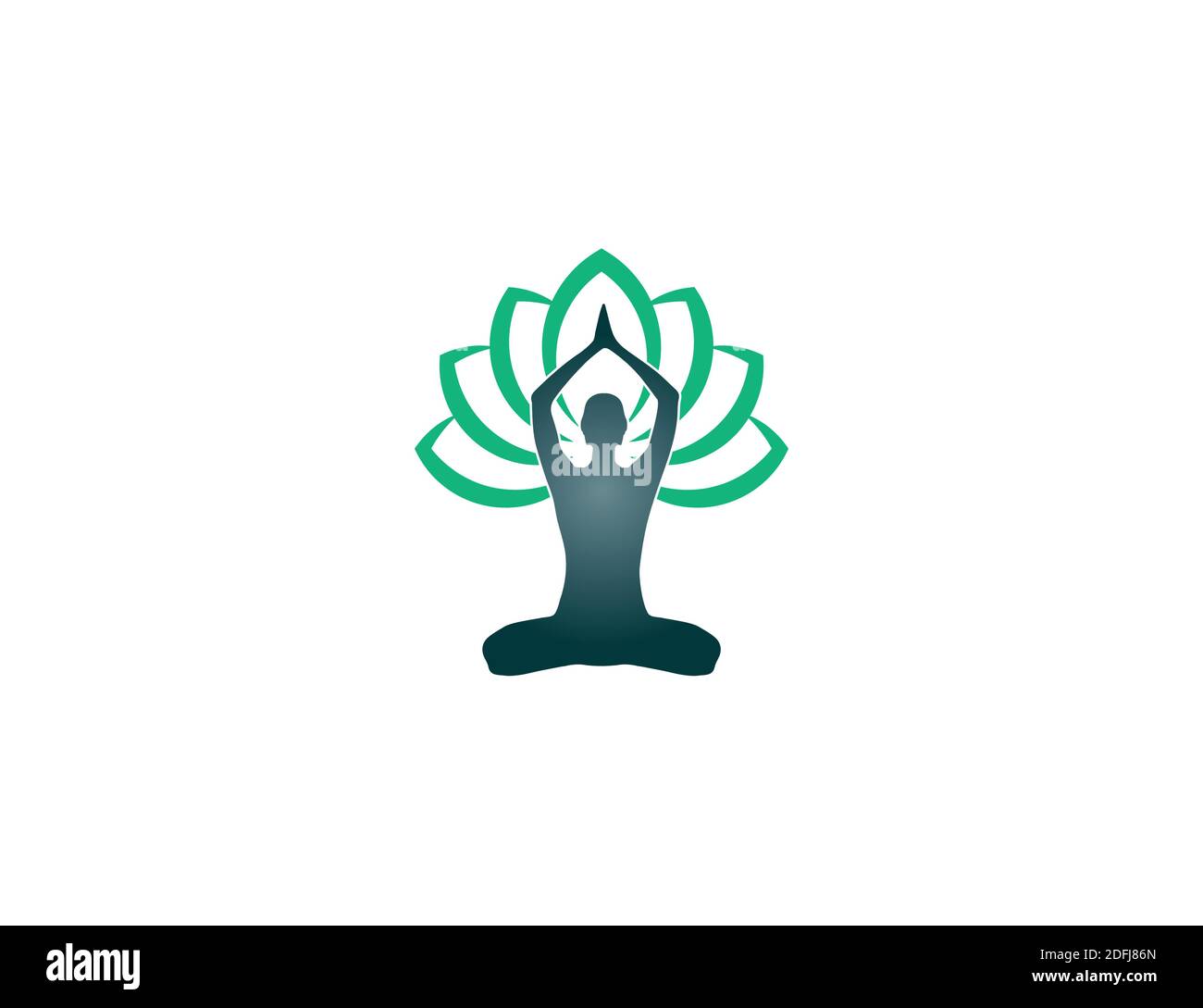 Vector illustration. Lotus position yoga icon Stock Vector Image & Art ...