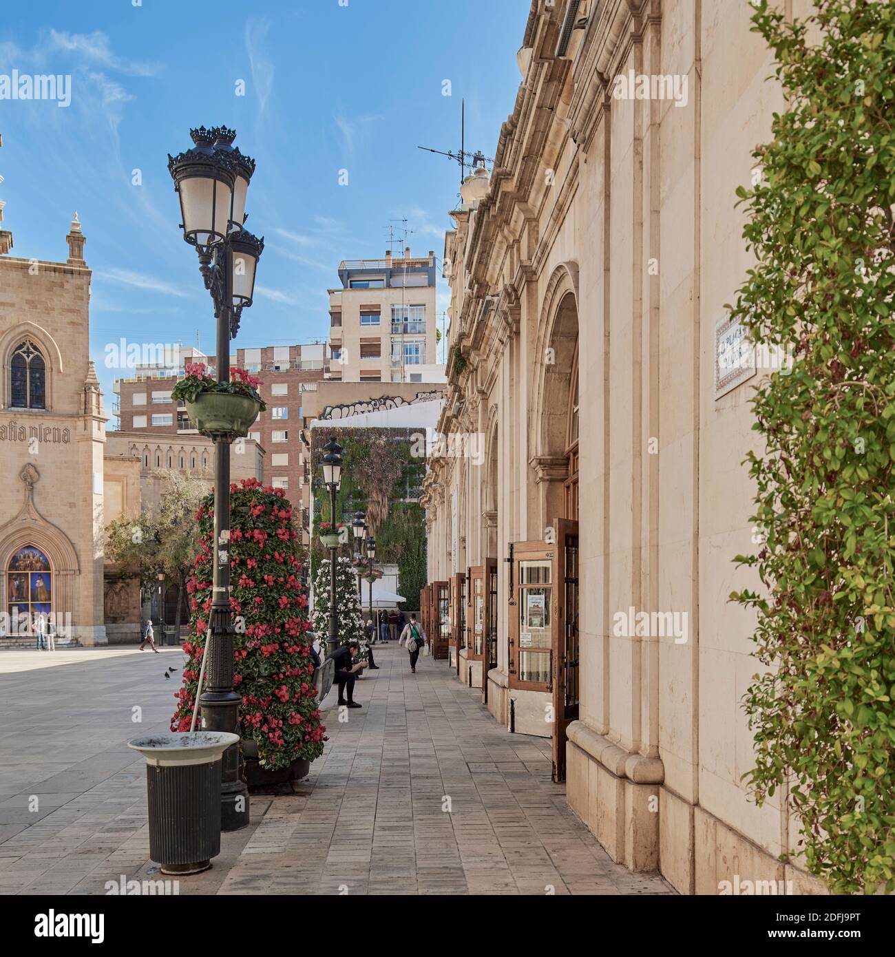 Central market of the mid-20th century in the city of Castellón de la Plana in the Valencian Community, Spain, Europe Stock Photo