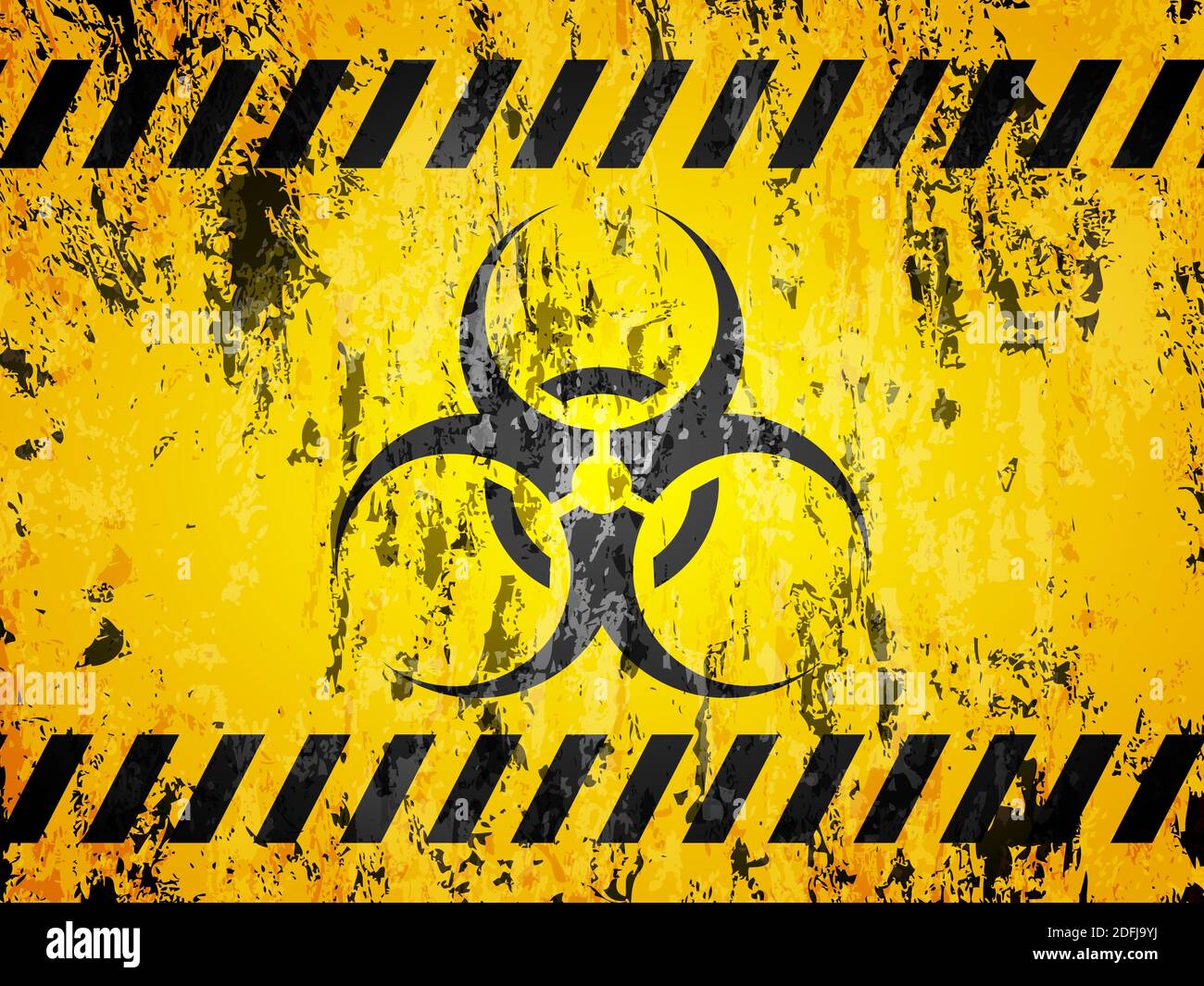 Grunge biohazard sign textured background. Vector illustration Stock ...