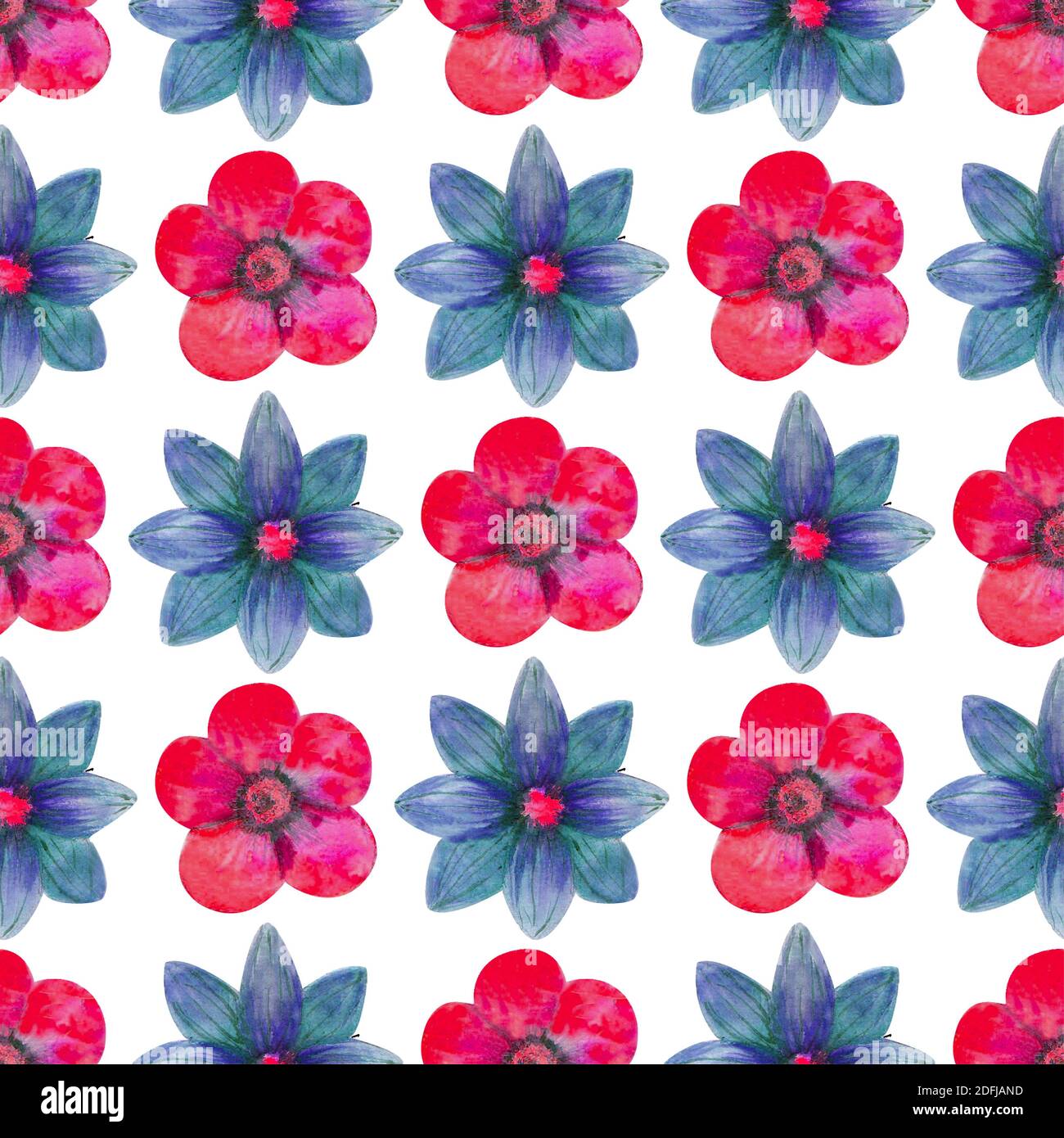 Seamless pattern with wildflowers on white background. Floral pattern ...