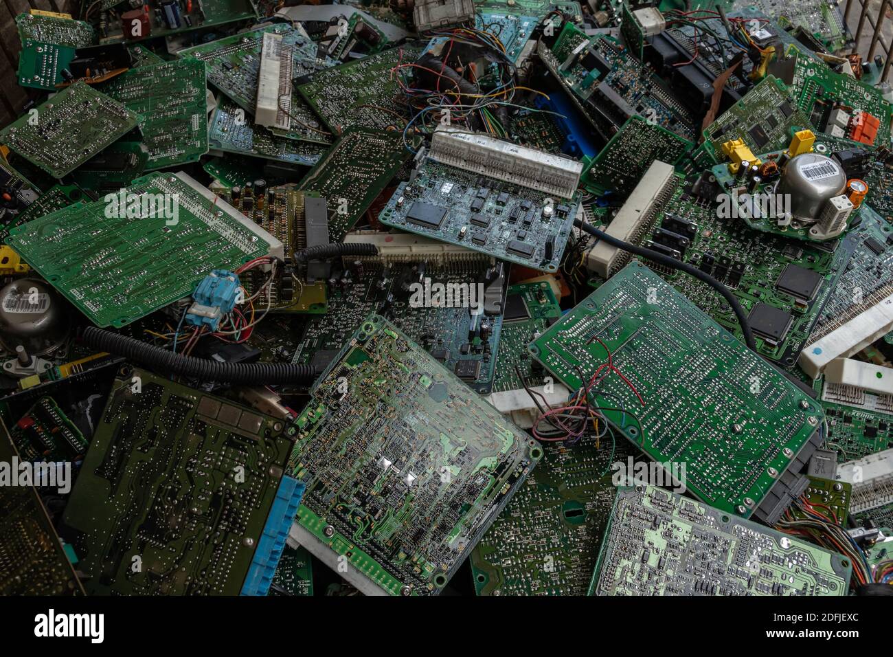 Scrap yard printed circuit board electronic waste for recycling with
