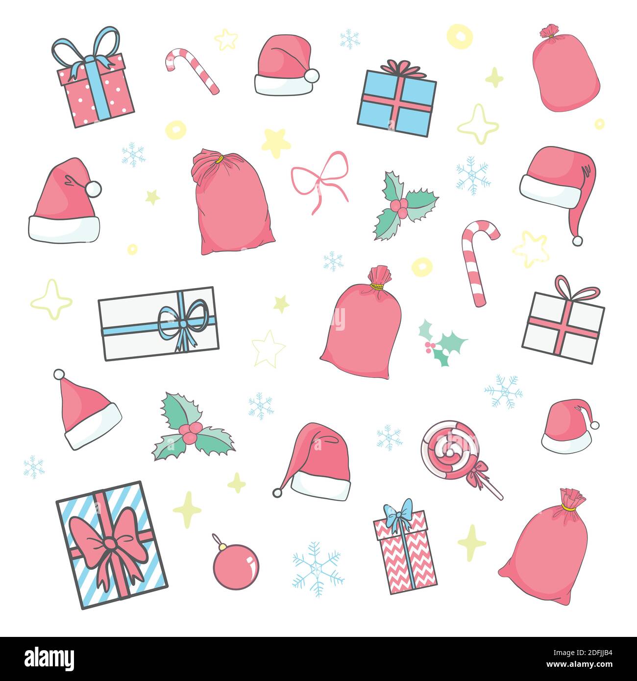 New Year's Eve icon set. Vector, illustration Stock Vector