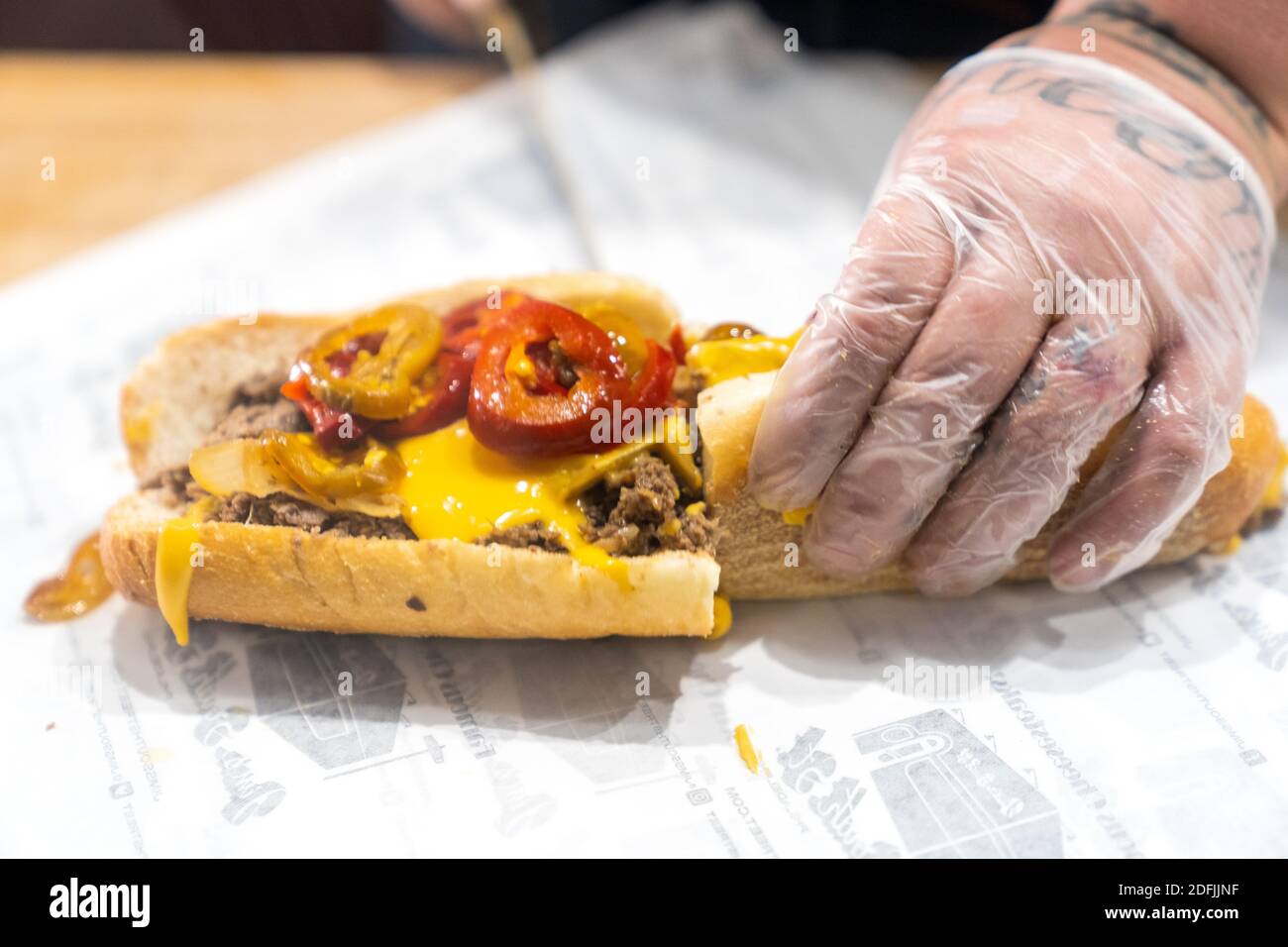 Philadelphia cheesesteak preparation hires stock photography and images Alamy