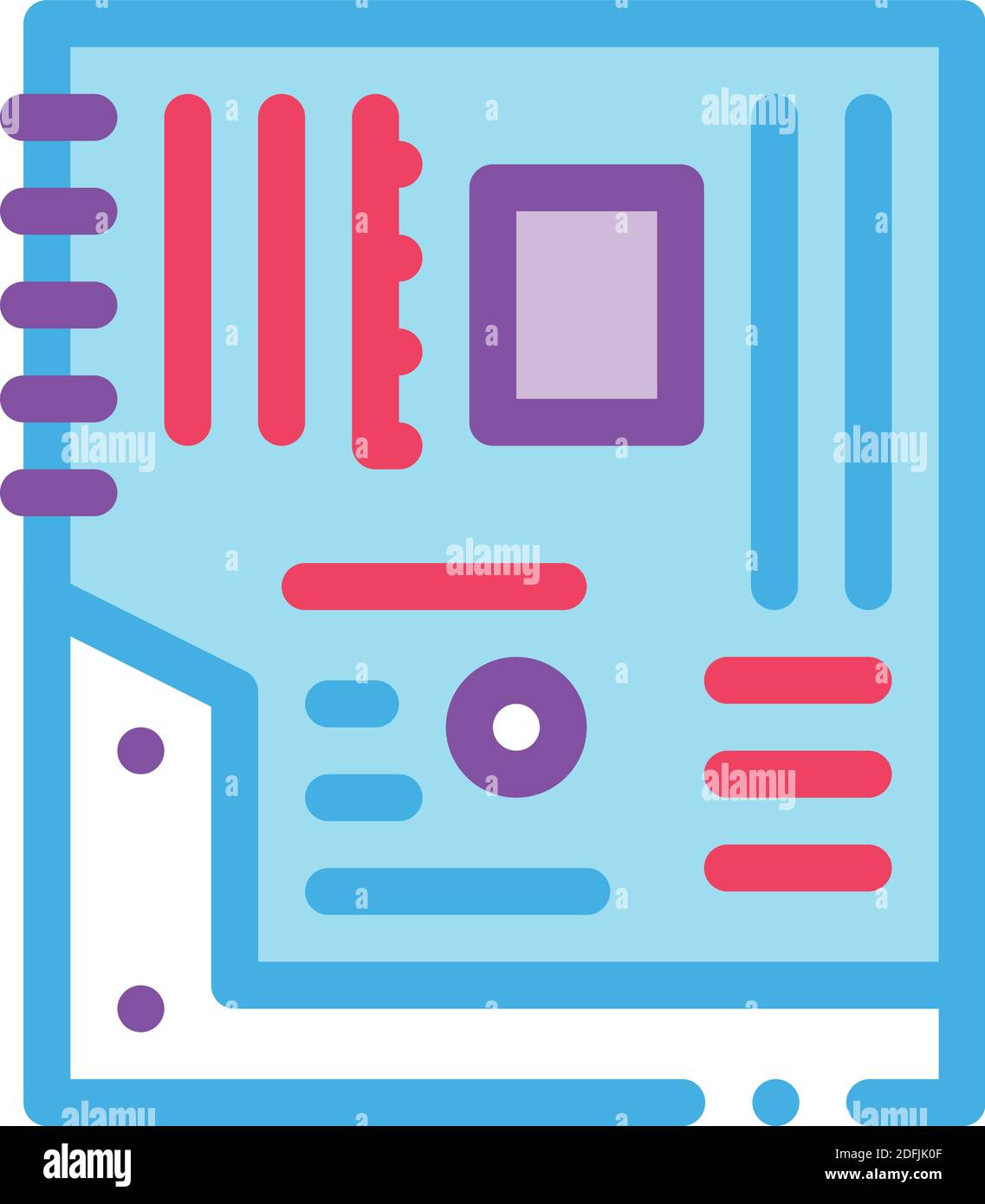 mainboard motheboard computer part color icon vector illustration Stock ...