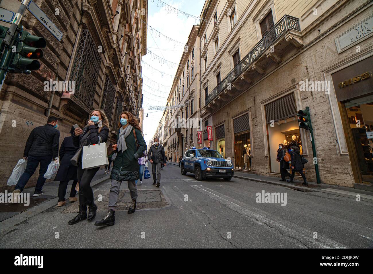 Roma, Piazza Venezia, Via del Corso Stock Photo