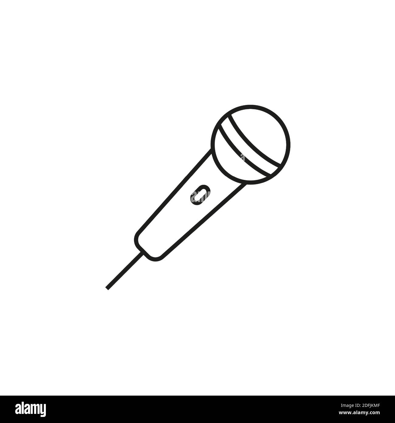 Vector music emblem microphone Black and White Stock Photos & Images ...