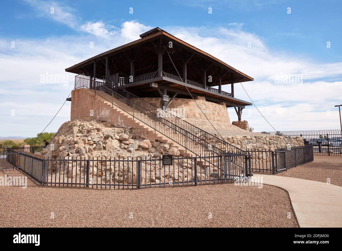 Main guard tower at Yuma territorial prison, Yuma, Arizona Stock Photo