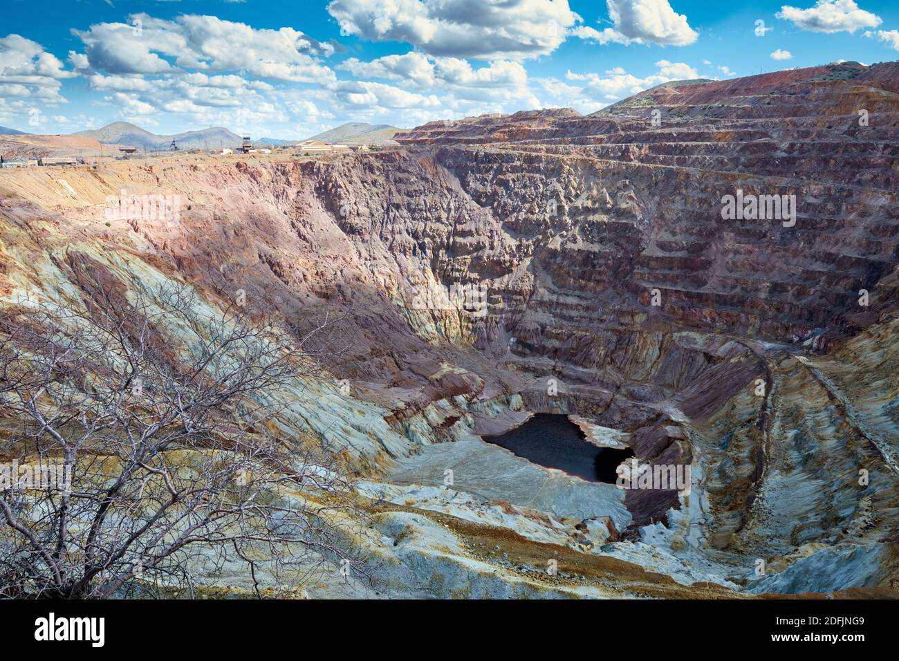 The Lavender Pit copper mine, Bisbee, Arizona Stock Photo