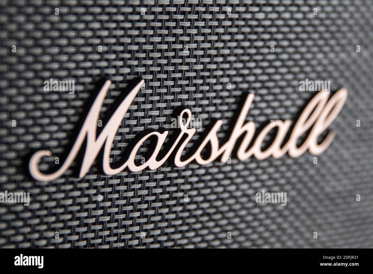 Cracow, Poland. 01st Dec, 2020. A Marshall logo, a British company that  designs and manufactures music equipment. Credit: SOPA Images Limited/Alamy  Live News Stock Photo - Alamy