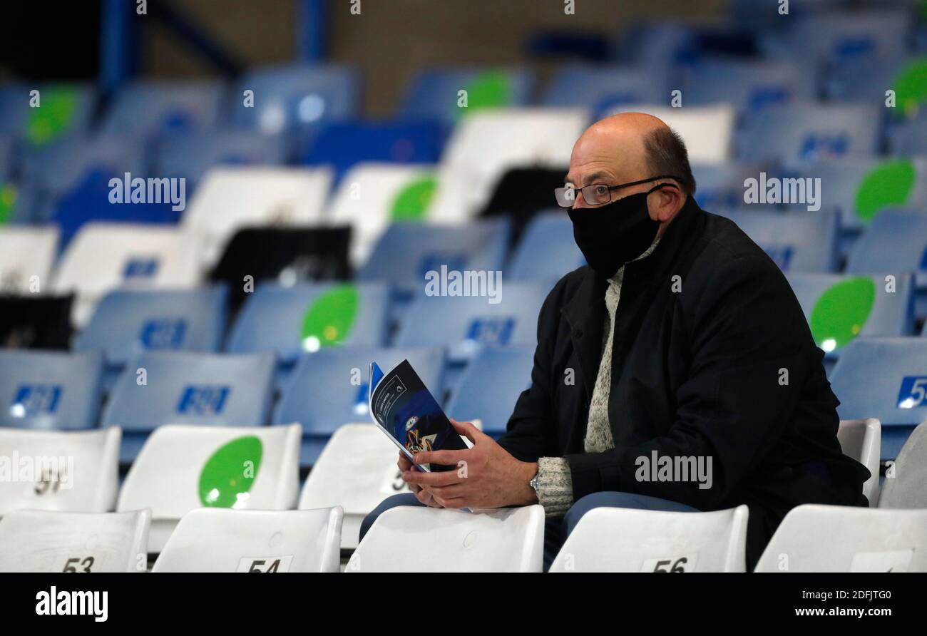 Chelsea fans in the stands prior to the Premier League match at ...