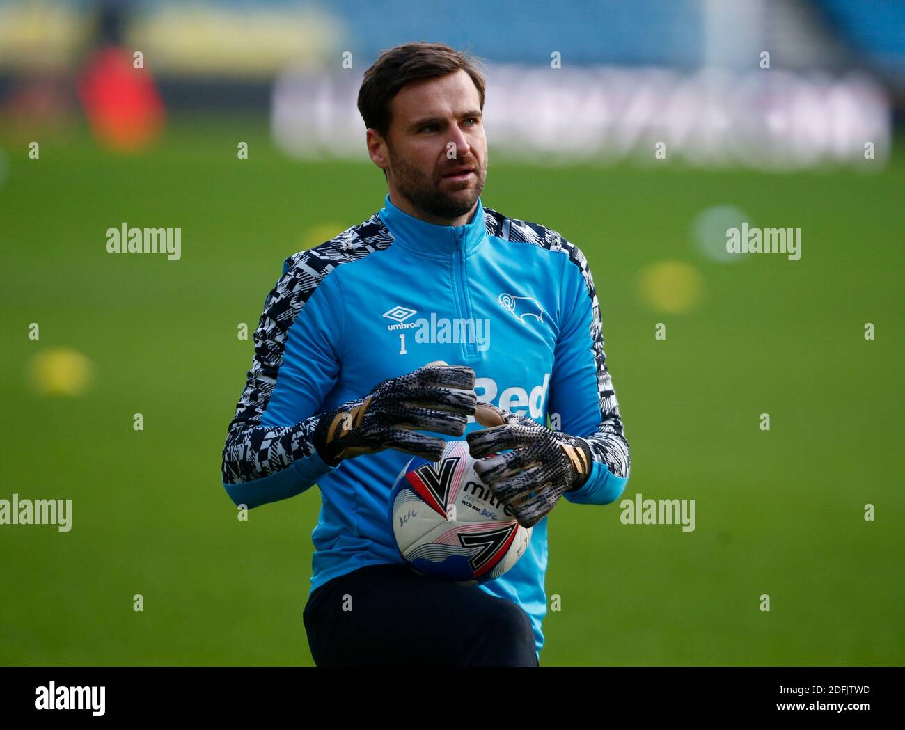 London United Kingdom December 05 Derby County S David Marshall During The Pre Match Warm Up During Sky Bet Championship Between Millwall And Of Derby County At The Den Stadium London On 05th December 2020