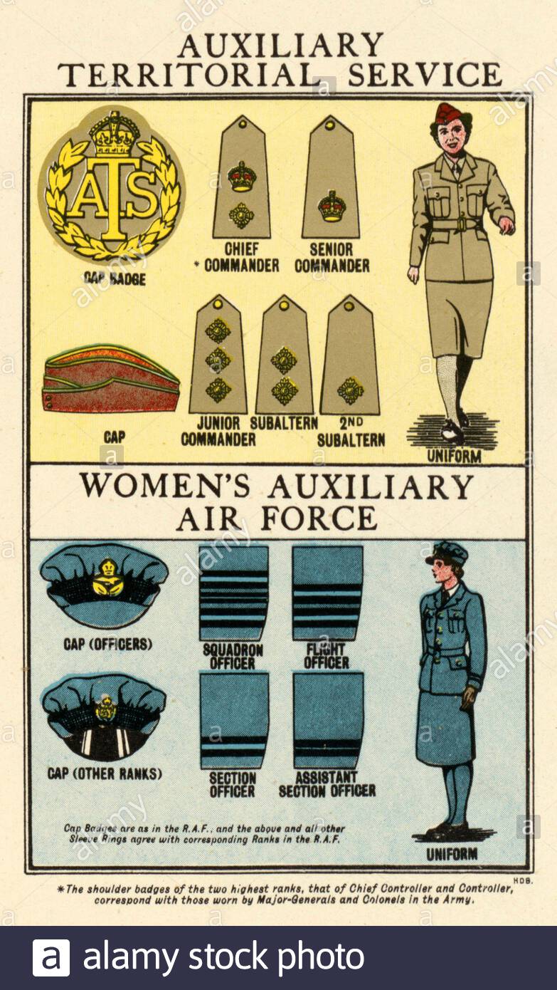 Auxiliary territorial service ats british army hires stock photography