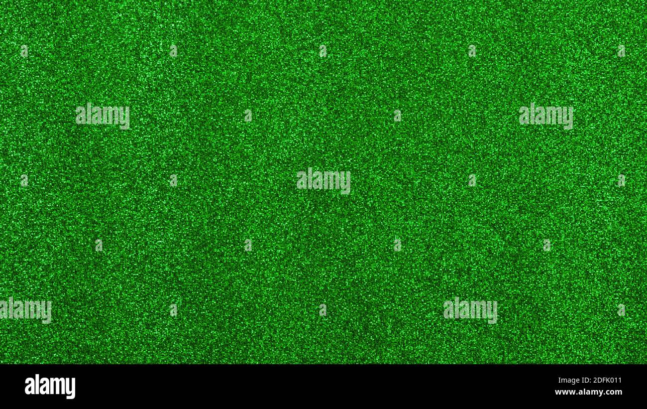 Green glittered fabric close up. Texture and background Stock Photo